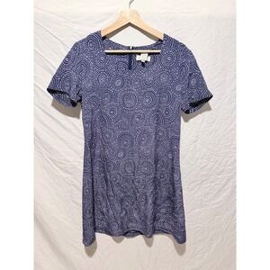 Vintage Express Purple Dotted Spiral Mini Dress‎ Size 9/10 Retro